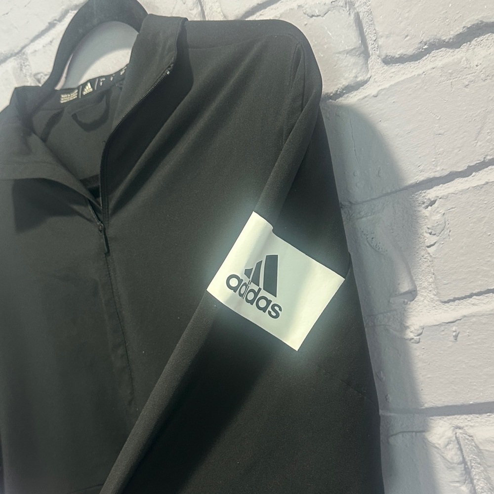 NWOT Adidas Black Half-Zip Hoodie size S - Picture 4 of 7